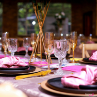 Invitation-only events executive dinner set up
